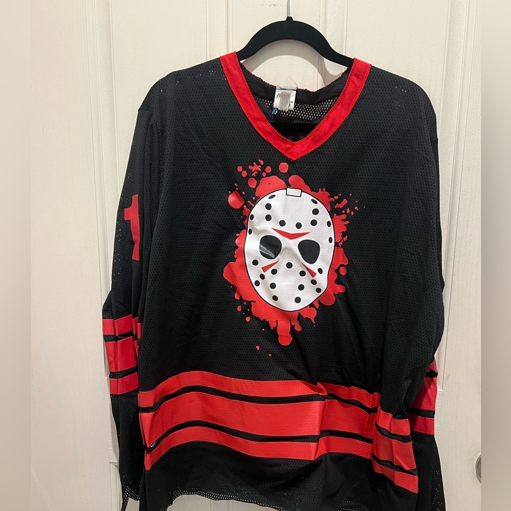 Vintage Jason Vorhees Friday the 13th Jersey Hockey Horror Shirt SZ XL
